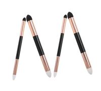 DECORNIJIA 4 Pièces Stylo Dessin Double Tête à Éponge Réutilisable Pinceau Mélangeur Lavable pour Esquisse des Ombres et Détails Artistiques Lot de Rose Doré Grand et Petit