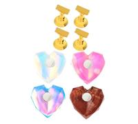 DECORNIJIA 4 Pièces Support Ongles pour Entraînement avec Décoration Cœur Stable et Présentoir Nail Art pour Salon Maison et Voyage