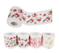 DECORNIJIA 4 Rouleaux Papier Toilette de Noël Double Épais Imprimé Thème pour Fête Cadeau Original Décoration Amusante et Résistante