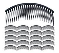 DECORNIJIA 48pièces Peigne à Cheveux Noir avec Dents pour Coiffure Chignon Accessoire de Cheveux pour Mariées et Voiles