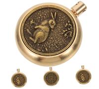 DECORNIJIA 4pièces Lot de Breloques Lapin Zodiaque Chinois Antiques Pendentifs pour Création Bijoux
