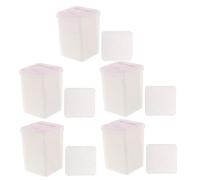 DECORNIJIA 5 Boîtes Boîtes Lingettes Dissolvant Vernis Gel Sans Coton Perlé Doux Réutilisables Absorbantes Pour Manucure Gel