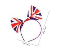 DECORNIJIA 5 pièces Bandeaux Cheveux Femme avec Nœud Motif Drapeau Accessoires Vintage pour Fête et Photo pour Adultes