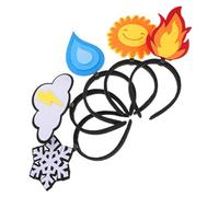 DECORNIJIA 5 Pièces Bandeaux de Fête Feutre Doux avec Flamme Goutte Accessoires Créatifs pour Anniversaire et Événements Festifs