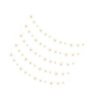 DECORNIJIA 5 Pièces Guirlande Anniversaire Petite Fleur de Marguerite Décoration Suspendue Fête Salle de Classe Intérieur Extérieur et Réutilisable