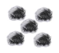 DECORNIJIA 5 pièces Housses Bruit pour Micro Clip Protection Peluche Coupe Vent Pare Brise Micro Splash Facile à Installer Protection Salive et Poussière