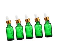 DECORNIJIA 5 pièces Lot de Flacons Vides Verre avec Compte Gouttes pour Huile Essentielle Rechargeables et Étanches Petits Flacons Pratiques pour Voyage et Usage