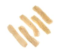 DECORNIJIA 5 pièces Lot Éponge Naturelle Loofah à Mâcher et Outil de Bain pour Petits Animaux Nettoyant et Pelage Sûr