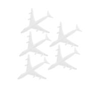 DECORNIJIA 5 Pièces Modèle Avion Plastique Miniatures Aéroport Détaillées pour Décor Maison Maquettes de Sable