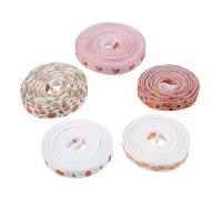 DECORNIJIA 5 Rouleaux Rubans Gros-grain Polyester Automne Thanksgiving Érable Citrouille pour Décoration Fêtes DIY