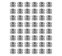 DECORNIJIA 50 Perles de Chevalet en Métal Argenté pour Cordes de Guitare Acoustique et Nylon, Composants Queue Perlée pour Guitare Folk, Accessoires Solide pour Changement Rapide, Pièces