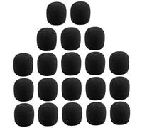 DECORNIJIA 50 pièces Bonnette Microphone Mousse Protection Anti-bruit pour Amplificateur Accessoires Micro Vent et Bruit de Fond Confortable et Noir