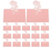 DECORNIJIA 50 Pièces Cartes de Place Mariage Rose Ajourées Numéros de Table et Marque Noms Finition Rose Perle pour Réception et Dîner de Noces