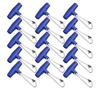 DECORNIJIA 50 Pièces Coulisseau à Agrafe Hameçon en Plastique Bleu avec Émerillon en Acier Inoxydable, Action Rapide Coulissante et Placement Précis Pêche en Surf