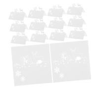DECORNIJIA 50 Pièces Lot de Cartes de Place Noël Forme de Bonhomme Renne Marque Places Pliables pour Décoration de Table de Fête Cartes Tent pour Organisation Événements Festifs