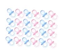 DECORNIJIA 50 Pièces Mini Tétines Acrylique Transparentes pour Décoration Shower Jouets pour et Confettis pour Baptême et Fête Prénatale