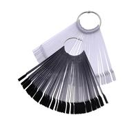 DECORNIJIA 50 pièces Présentoir Ongles Palette Couleur avec Cercles Noirs et Transparents pour Manucure Pratique et Affichage Vernis