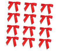 DECORNIJIA 50pièces Mini Nœuds Rouges pour Loisirs Créatifs Décoration De Mariage Et Fête Rubans Fil De Fer Et Polyester pour Cadeaux Et Bricolage