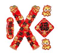 DECORNIJIA 6 Pièces Chinese Year Door Couplet Banners Year Of The Horse Spring Festival Decorations Vertical Stickers Auspicious Chunlian For Home And Office