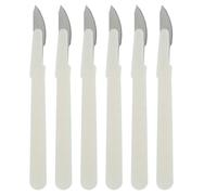 DECORNIJIA 6 Pièces Couteaux Acier au Carbone Poignée Blanche Ergonomique, Outil de Découpe Précis pour Baguette et Toast, Ustensiles de Boulangerie Multifonctions pour Usage Professionnel