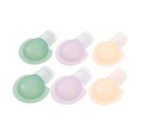 DECORNIJIA 6 pièces Flacons de Voyage Silicone Souple Contenants Étanches pour Lotion et Shampooing Kit Rechargeable Portable avec Bouchon Amovible Facile à Remplir et Presser pour Toilettes