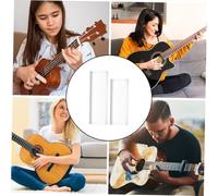 DECORNIJIA 6 Pièces Guitar Slide Ring Verre Transparent pour Guitare et Électrique Accessoires Stables et Polyvalents pour Blues Country Jazz et Rock