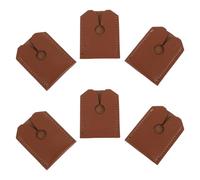 DECORNIJIA 6 Pièces Lot de 6 Protège-Rasoirs Marron en Cuir PU, Étui de Protection Compact pour Rasoirs Droits Homme, Pochette de Rangement Sécurisée pour Voyage et Protection Optimale des
