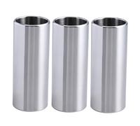 DECORNIJIA 6 pièces Lot Guitar Slide Medium Bottleneck Verre Transparent et Acier Inoxydable pour Guitare Basse Accessoire Professionnel avec Clair et Sustain