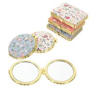DECORNIJIA 6 pièces Miroir Maquillage Pliable Portable Petits Miroirs Compacts Motifs Vintage de Poche pour Voyage et Retouches