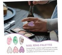 DECORNIJIA 6 Pièces Palette De Nail Art Plateau De Mélange Plaque De Couleur Pour Manucure Présentation Œuvres Terminées Facile à Nettoyer Utiliser