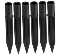 DECORNIJIA 6 pièces Piquets de Jardin Solaires Abs Piquets de Remplacement et Résistants pour Éclairage Extérieur Fixations Stables pour Lampes Solaires de Pelouse