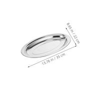 DECORNIJIA 6 Pièces Plateau de Service Ovale Acier Inoxydable Plateau et Polyvalent pour Poisson Viande Dessert et Organisation Vanity