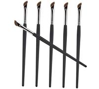 DECORNIJIA 6 Pièces Set De Pinceaux Maquillage Yeux Biseauté Eyeliner Sourcils Fard Paupières Anti-pochés Outil Cosmétique Plat