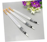 DECORNIJIA 6 pièces Set de Stylos Pinceaux à Eau Rechargeables pour Aquarelle Contrôle Précis Du Flux Encre Compatible Pigments Solides ou pour Peinture et Calligraphie Couleur Aléatoire
