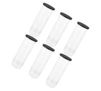 DECORNIJIA 6 Tubes de Rangement Transparent pour Balles de Tennis et Pickleball Couvercle Noir, Conteneurs Robustes pour Stockage Polyvalent en Intérieur et Extérieur