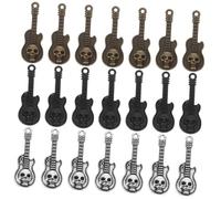 DECORNIJIA 60 Pièces Mini Skull Guitar Charms Alloy Pendant Musical Instruments Connectors For DIY Jewelry Making Necklace Bracelet Earrings Accessories
