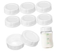 DECORNIJIA 8 Pcs Bouchons de Rechange pour Biberons Couvercles de Biberons à Ouverture Large Faciles à Nettoyer en Pp pour Bébés
