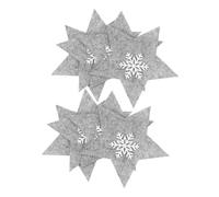 DECORNIJIA 8 Pièces Couteau D'étoile à Points Et De Fourchette Lieu Décor De Noël Couverts Décorations De Table De Noël Mariage De En Forme De Tissu Non Tissé Gris