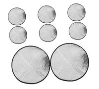 DECORNIJIA 8 pièces Housse Pare-Soleil pour Volant de Voiture Aluminium Protection Solaire et Couvre Volant Isolant Thermique pour SUV Van et Voitures Améliore Le Confort de Conduite