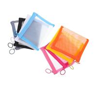 DECORNIJIA 8 Pièces Lot de Mini Pochettes de Maquillage Filet Transparent Pochettes Cosmétiques Zippées de Rangement Zippées Filet Porte-clés et Étui Lèvres Organisateur pour Quotidien