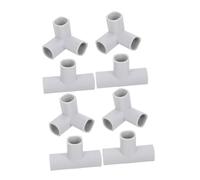 DECORNIJIA 8 Pièces Tube de raccordement Barre bébé Nourrisson clé Jouer au Stylo Enceinte Parc bébé Accessoires pour de Jeu Joints en T pour Parcs pour Plastique Gris Clair