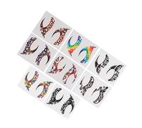 DECORNIJIA 8paires Autocollants De Maquillage Yeux Temporaires Résistants Sueur Stickers Décoratifs Visage Tatouages Ephémères Safe Et Durables