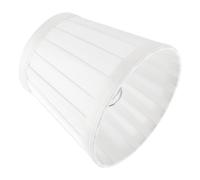 DECORNIJIA Abat-Jour Cylindrique en Tissu Plissé Blanc pour Lampe de Bureau et Plafonnier, Petit Format, Fixation par Pince, Adapté Maison et Hôtel, Protection Anti-Poussière Facile à