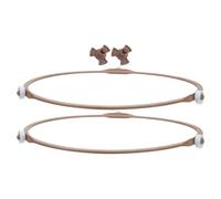 DECORNIJIA Anneau Support et Coupleur 22,2 CM pour Plateau Tournant Micro-Ondes, Kit 2 Pièces Rotor d'Entraînement, Adapté pour Cuisson et Réchauffage Micro-Ondes