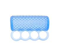 DECORNIJIA Appareil de Rééducation des Doigts à Quatre Trous Bleu, Renforçateur de Préhension pour Personnes Âgées, Dispositif D’exercice Manuel Portable pour Thérapie Post-accident