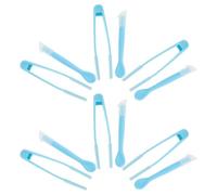 DECORNIJIA Applicateur de Lentilles de Contact Bleu 20 Pcs Pince à Épiler Plastique et Embout Souple, Kit D’entretien Sécurisé pour Lentilles Souples et Rigides, Étui Portable pour