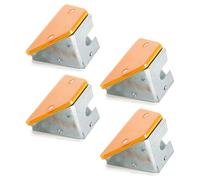 DECORNIJIA Balises Réfléchissantes Trapézoïdales 4 Pièces Double Face Jaune et Blanc, Panneaux D'avertissement Adhésifs pour Signalisation Routière, Marquages Routiers pour Allées