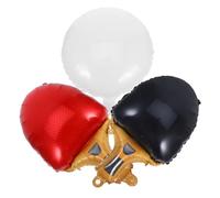 DECORNIJIA Ballon Aluminium Thème Tennis de Table avec Rouges et Noires Ballon Blanc Rond Décoration pour et Compétitions Résistant et Réutilisable