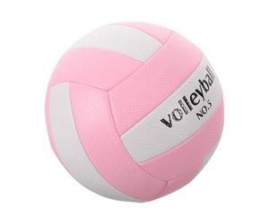 DECORNIJIA Ballon de Volley-Ball Taille 5 Antidérapant en PVC, Texture Imperméable, Couleur Rose et Blanc, Gonflable, pour Beach-Volley, Entraînement et Jeux en Extérieur, pour Hommes