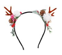DECORNIJIA Bandeau Cerf de Noël et Accessoire Cosplay de Renne Coiffe Festive Unisexe pour Fête de Noël
